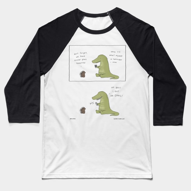 Email Baseball T-Shirt by Liz Climo